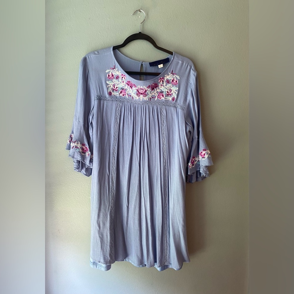 Francesca’s Blue Rain floral dress